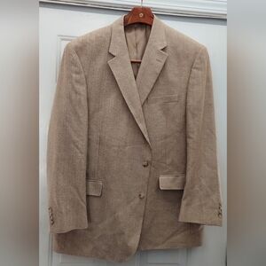 JOS A BANK MEN'S CHECKS 100% SILK 2-BUTTON SPORTS JACKET SIZE 50L